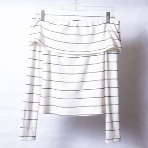 Women's off shoulder striped blouse